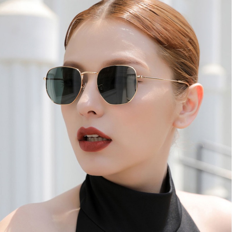 Designer Sunglasses - Óculos de Sol Redondos Estilo Punk