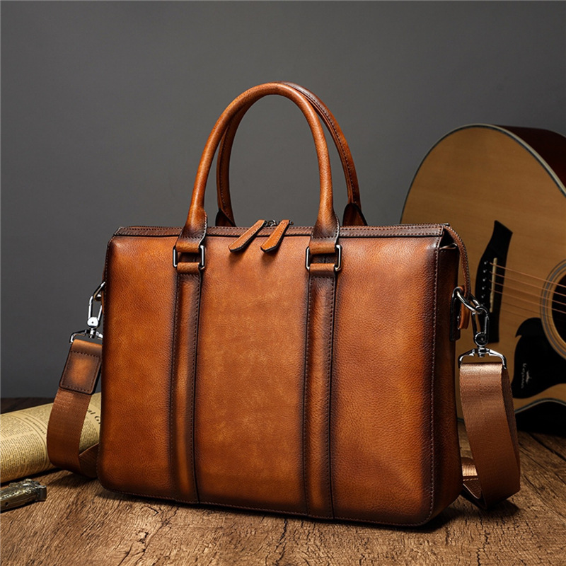 Leather Briefcase - Pasta Executiva YETTIES em Couro Genuíno