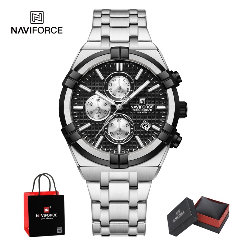 Luxury Watch Men - Relógio de quartzo cronógrafo NAVIFORCE para