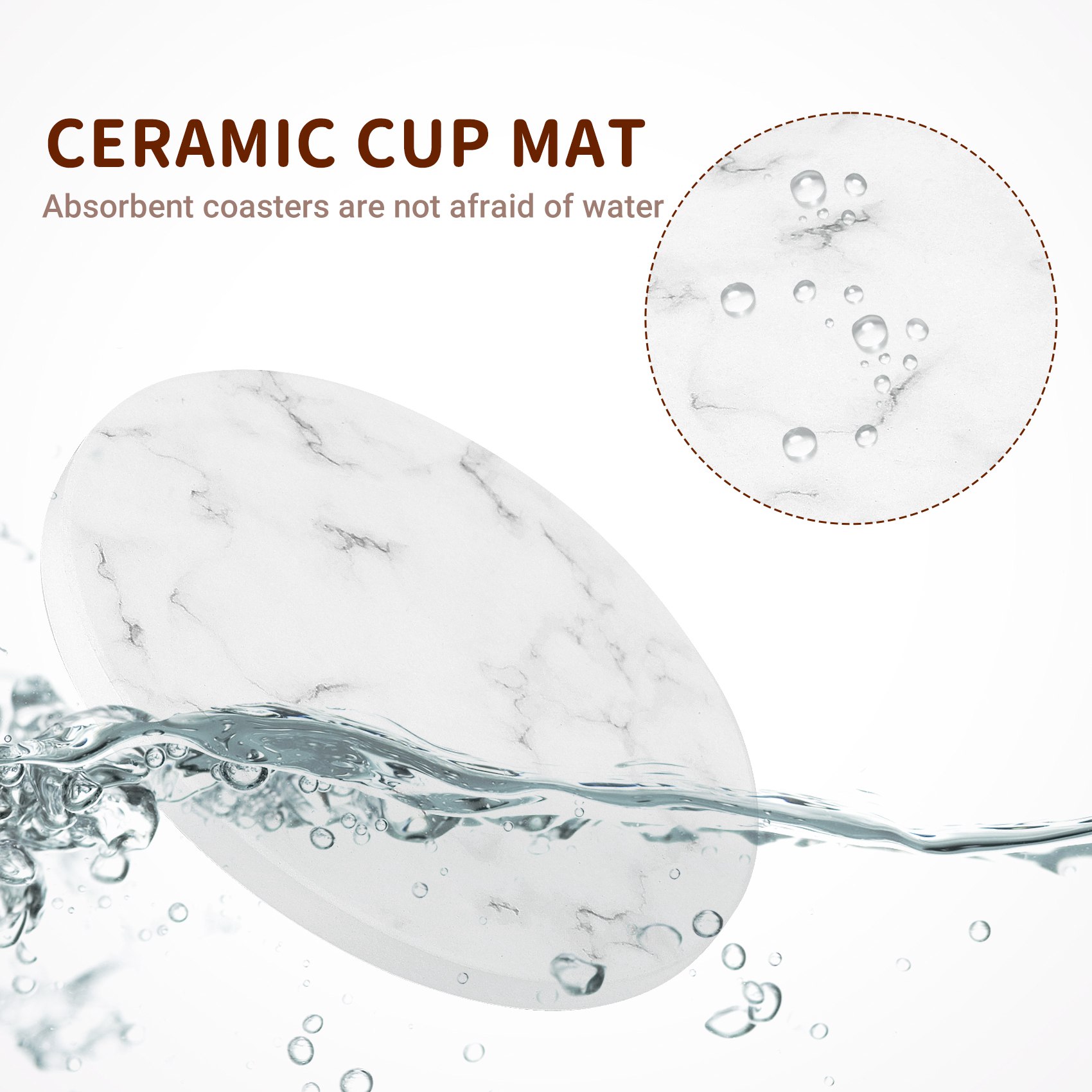 Marble Coaster Set - ABAH - Conjunto de Porta-Copos Absorventes