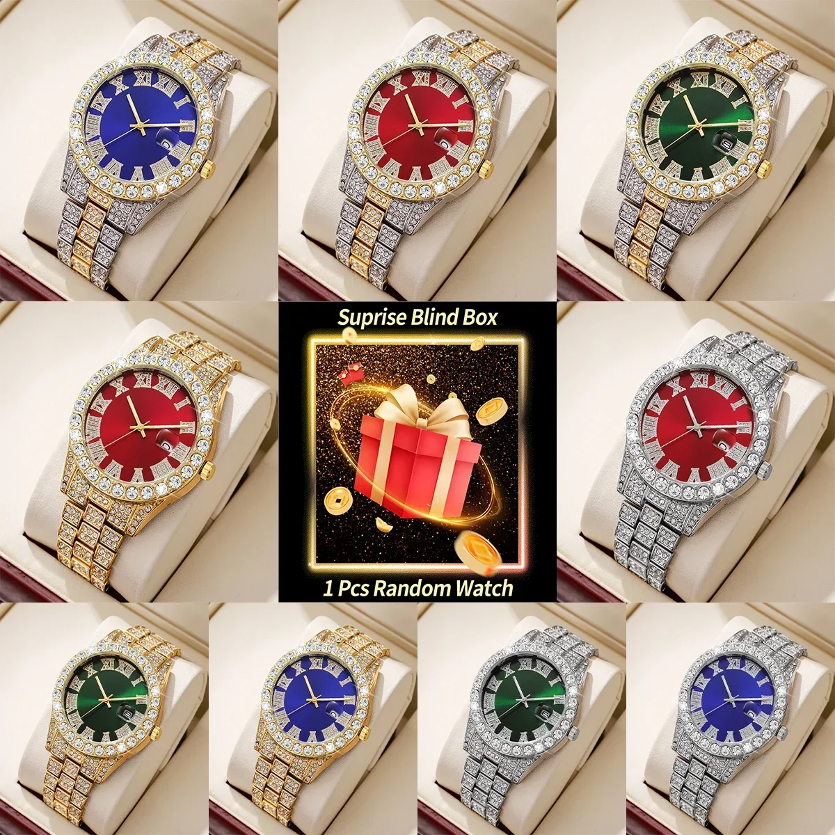 Luxury Watch Men - Relógio Masculino Misterioso em Caixa Surpresa,