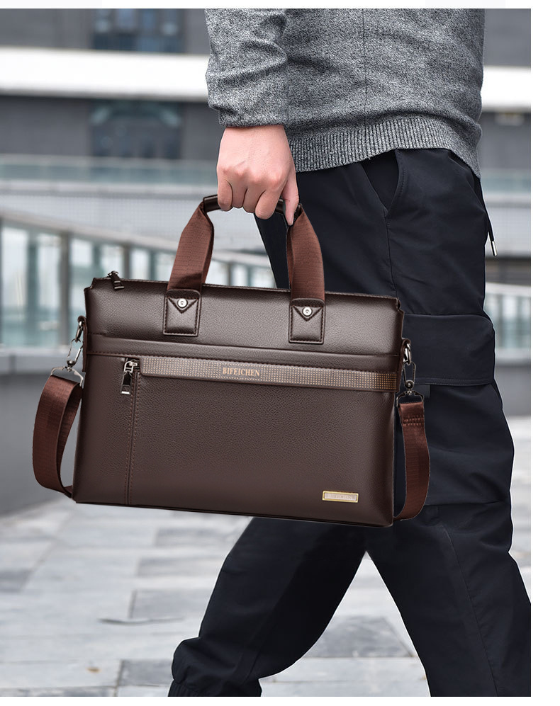 Leather Briefcase - 2026 nova marca de luxo homem