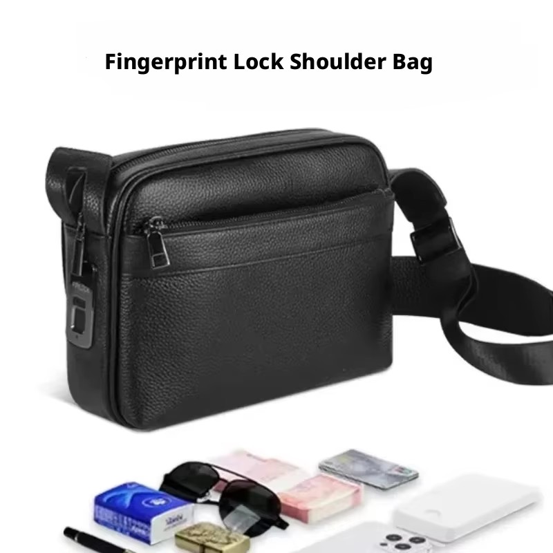 Leather Wallet Men - Bolsas masculinas com fechadura de impressão