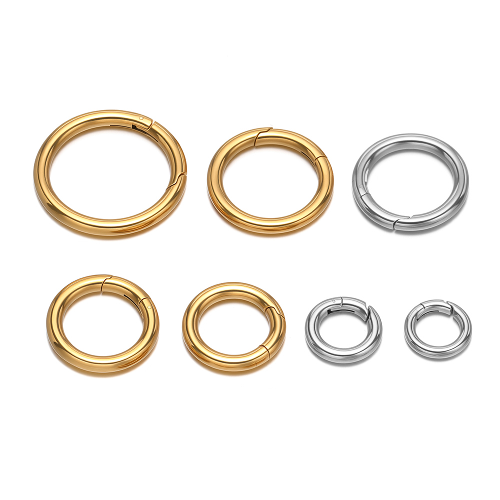 Gold Plated Jewelry - 2 pçs/lote fechos de mola redonda