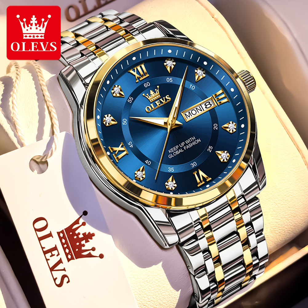 Luxury Watch Men - Olevs marca moda relógios masculinos de