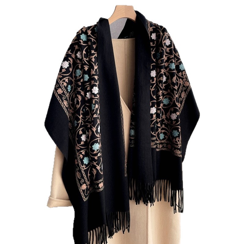 Cashmere Scarf - 2025 novo bordado cachecol de caxemira