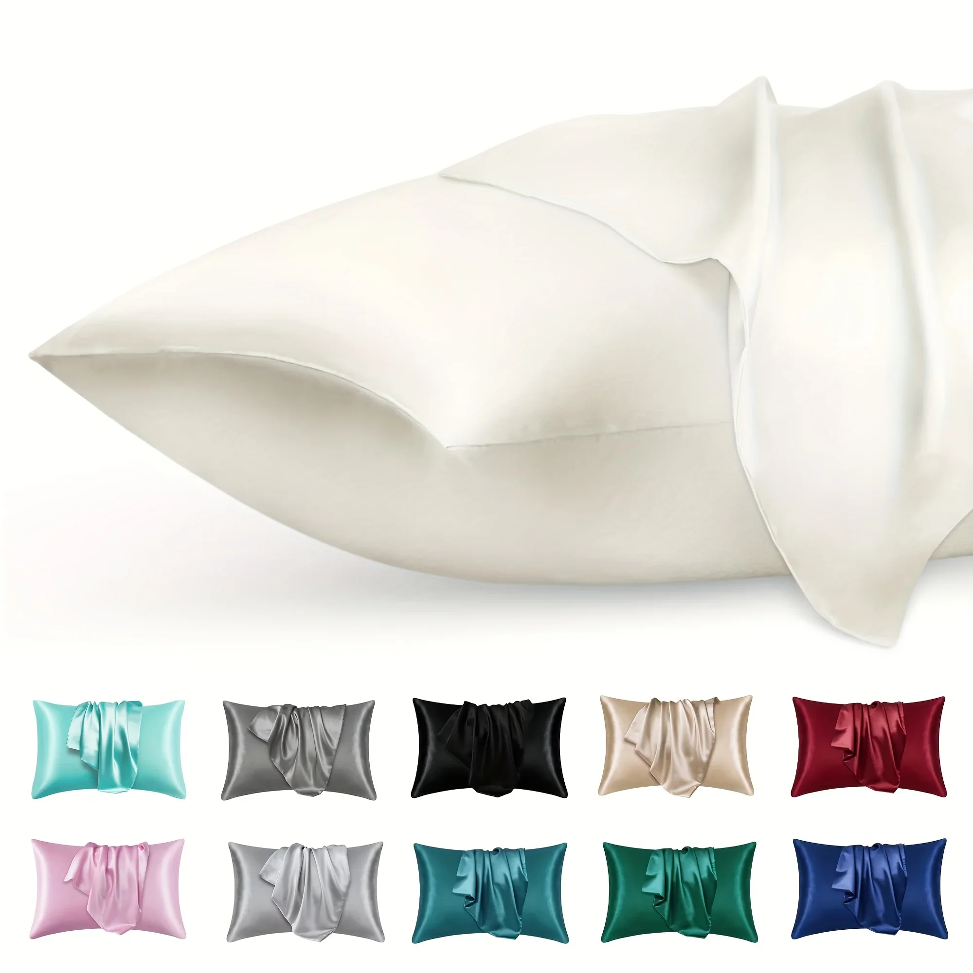 Silk Pillowcase - 2 pçs luxo cetim envelope fronha