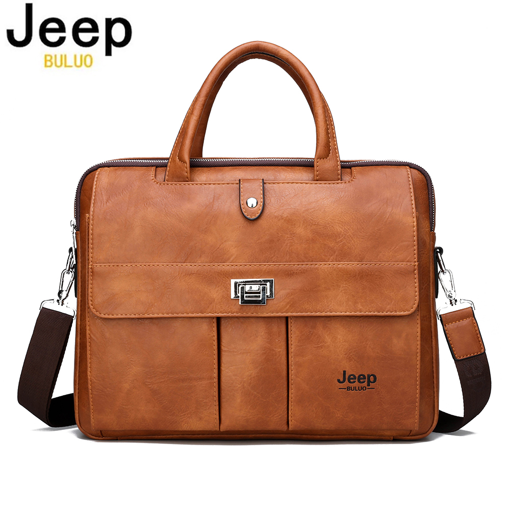 Leather Briefcase - Bolsa de Couro Masculina Jeep Buluo