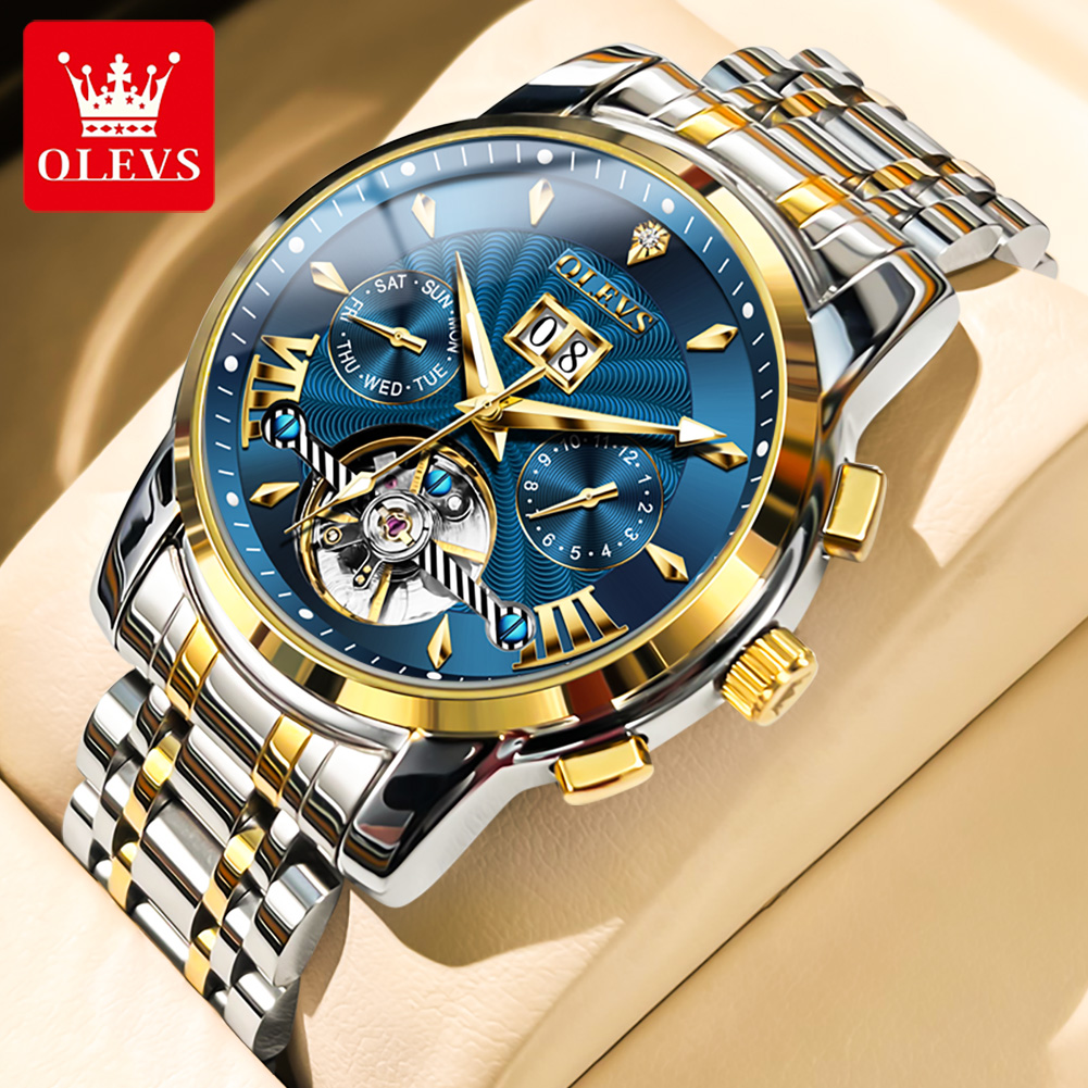 Luxury Watch Men - Olevs relógios masculinos de luxo moda