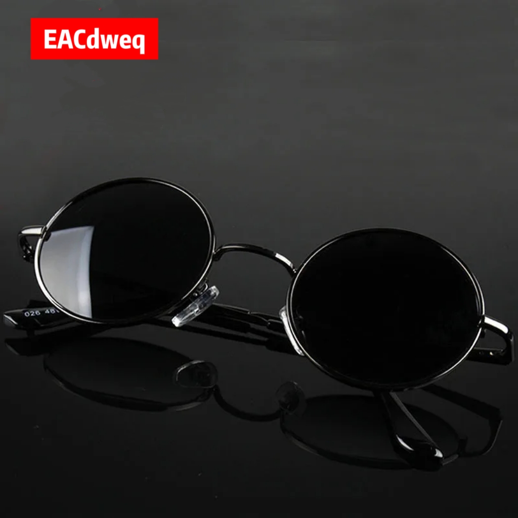 Designer Sunglasses - Óculos de Sol Redondos Retrô Vintage
