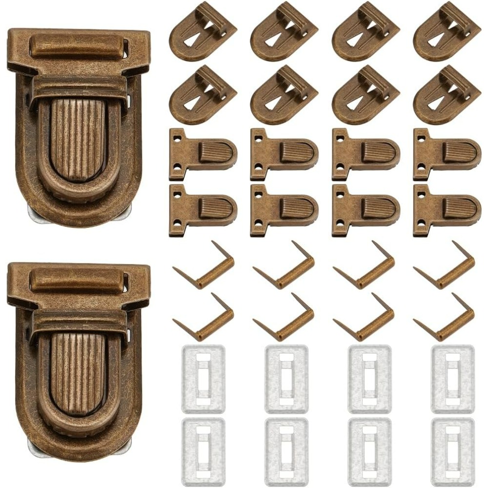 Leather Briefcase - 10 conjuntos de ferrolho bolsa push