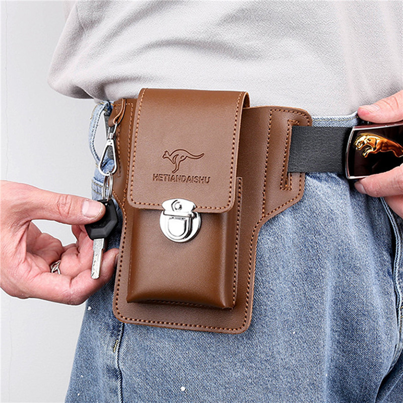 Bolsa para cinto de telefone p - Leather Wallet Men avaliação e preço