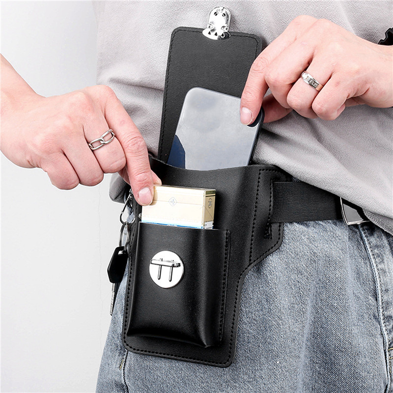 Bolsa para cinto de telefone p - Leather Wallet Men avaliação e preço