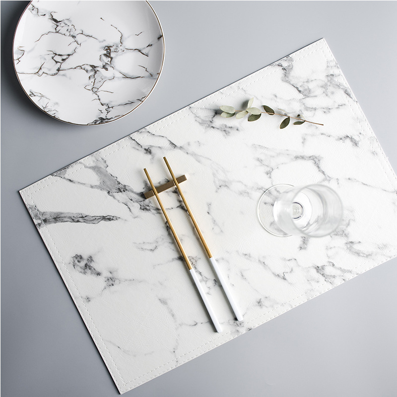 Luxo PU Isolamento Térmico Alm - Marble Coaster Set avaliação e preço