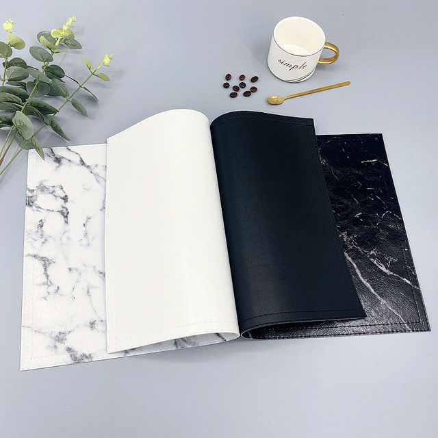 Luxo PU Isolamento Térmico Alm - Marble Coaster Set avaliação e preço
