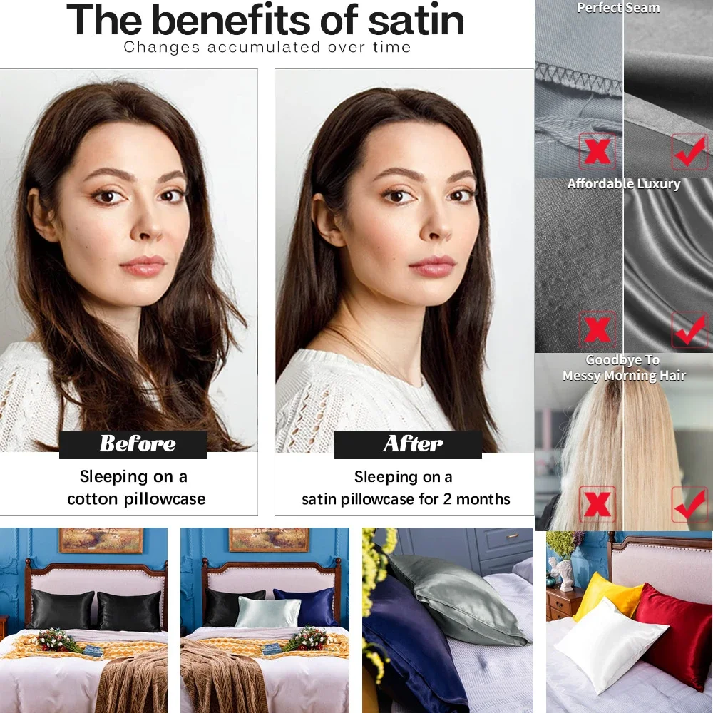 Fronha de cetim para cabelo e  - Silk Pillowcase avaliação e preço