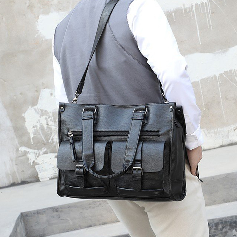 Bolsa de Ombro em Couro PU Vin - Leather Briefcase avaliação e preço