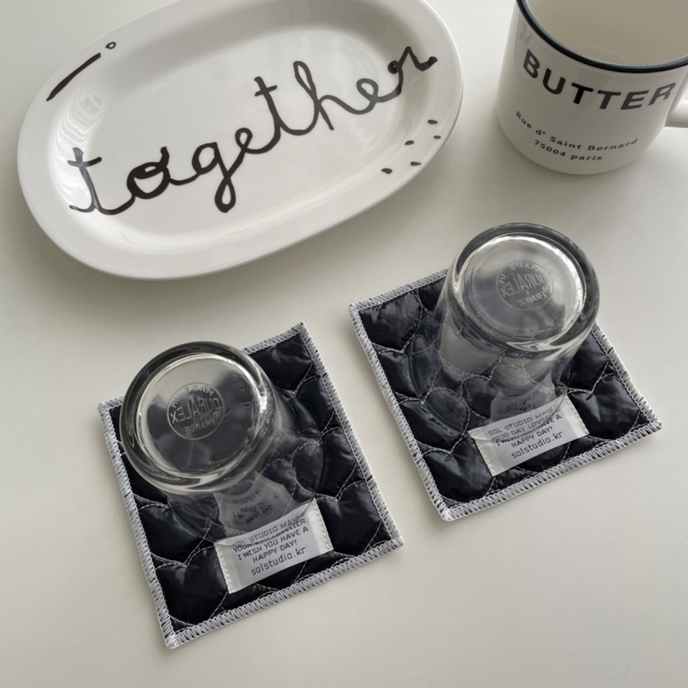 Base de Algodão Acolchoada com - Marble Coaster Set avaliação e preço