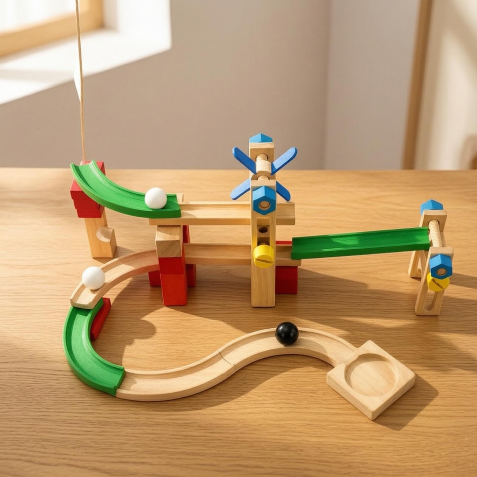 Pista de Mármore de Madeira pa - Marble Coaster Set avaliação e preço