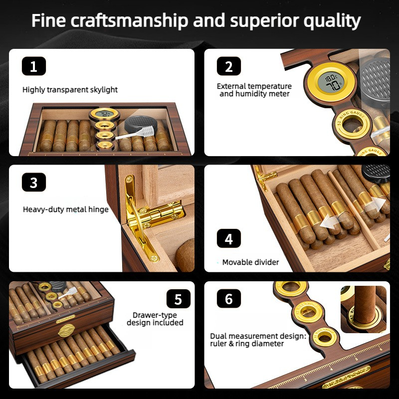 Caixa de Humidor de Cigarros d - Luxury Gift Set avaliação e preço