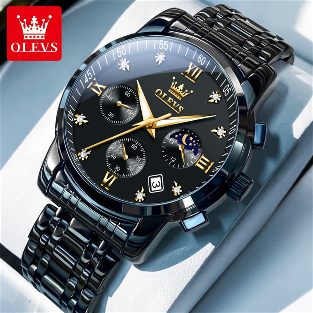 Olevs relógios masculinos popu - Luxury Watch Men avaliação e preço