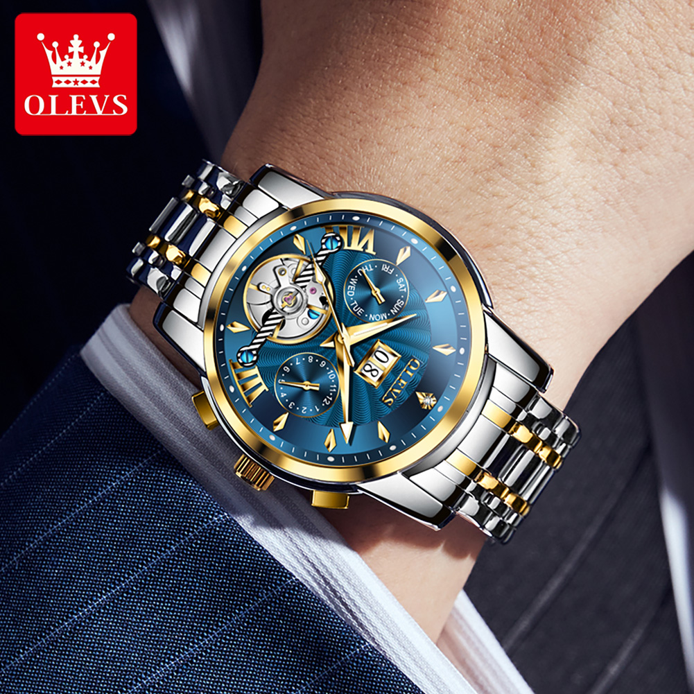 Olevs relógios masculinos de l - Luxury Watch Men avaliação e preço