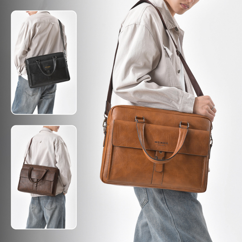Pasta Executiva Masculina Vint - Leather Briefcase avaliação e preço