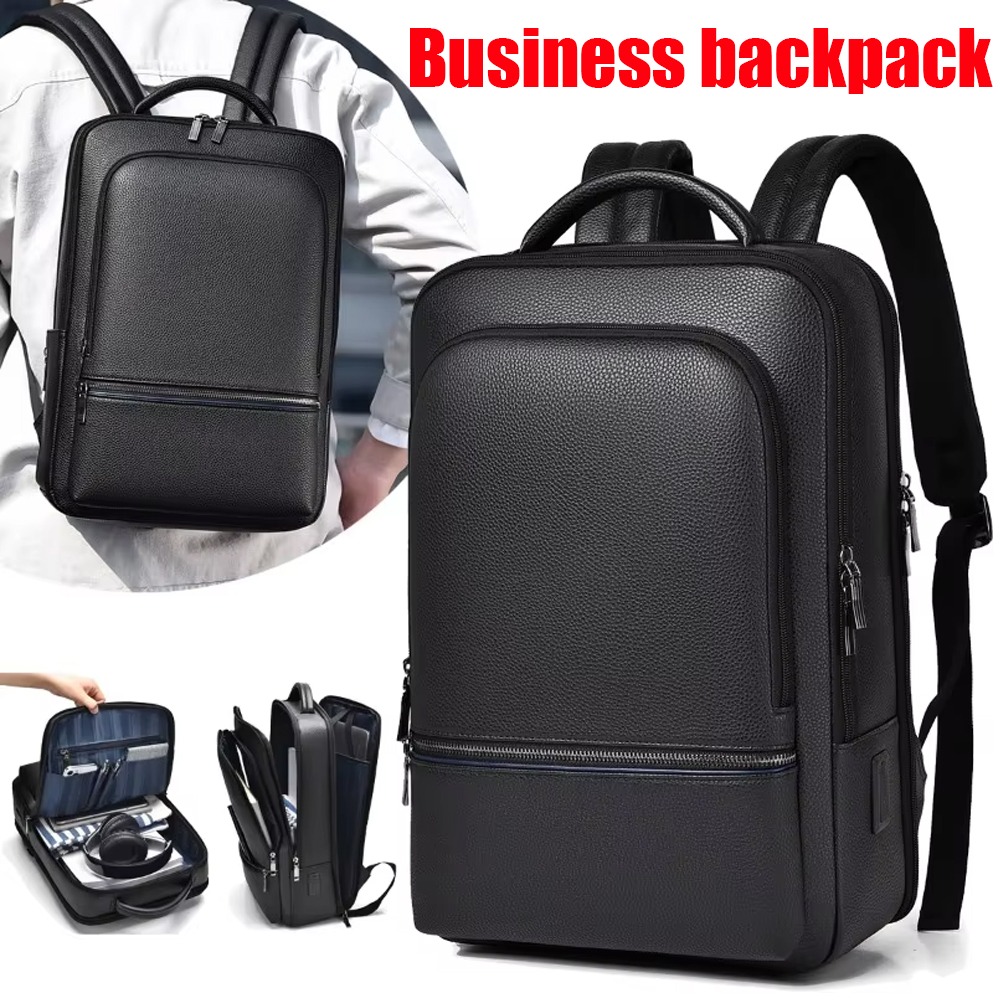 Mochila masculina de couro pu  - Leather Briefcase avaliação e preço