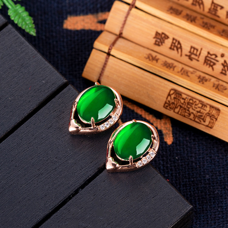 Natural Jade Flor Brincos, Sto - Gold Plated Jewelry avaliação e preço