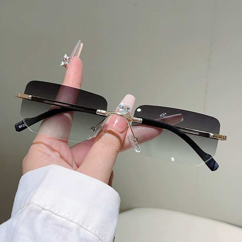 Óculos de sol retangulares sem - Sunglasses Uv400 avaliação e preço