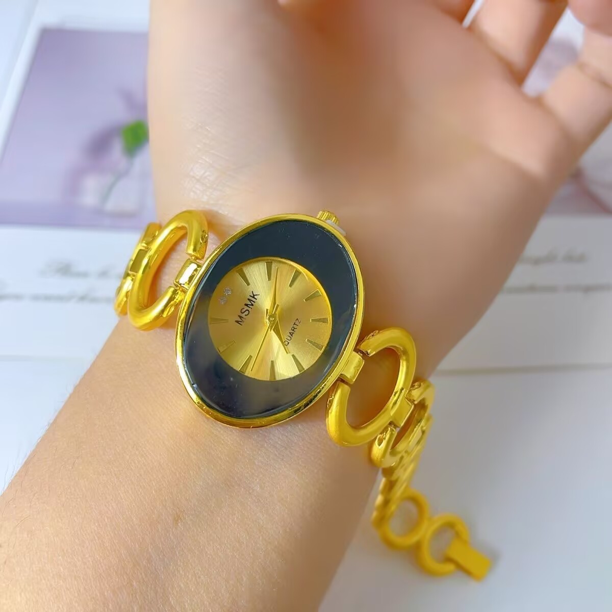 Novo relógio americano banhado - Gold Plated Jewelry avaliação e preço
